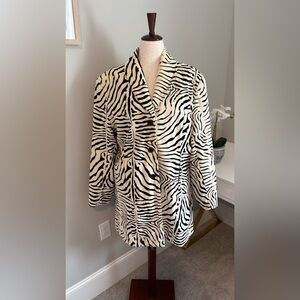 Vinci Clothiers Size 20 Zebra Blazer 100% Cotton
